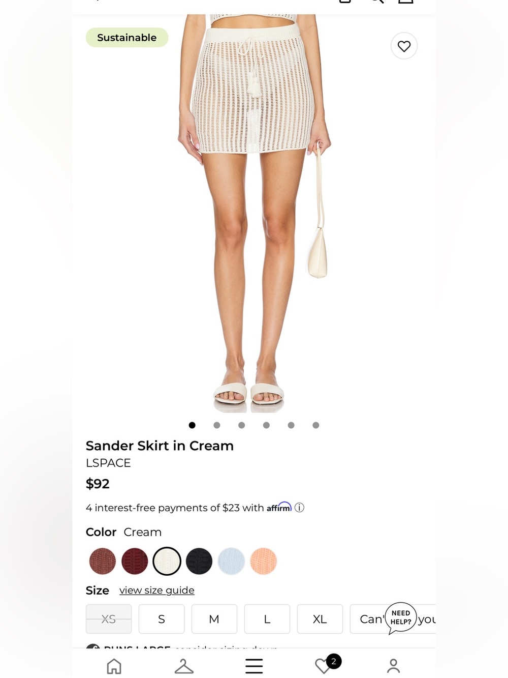 Sandar Cotton Cover-Up Skirt l space